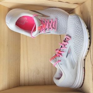 Brooks Revel 2 Women Size 10 Gray White Pink Running Shoes 1202811B028